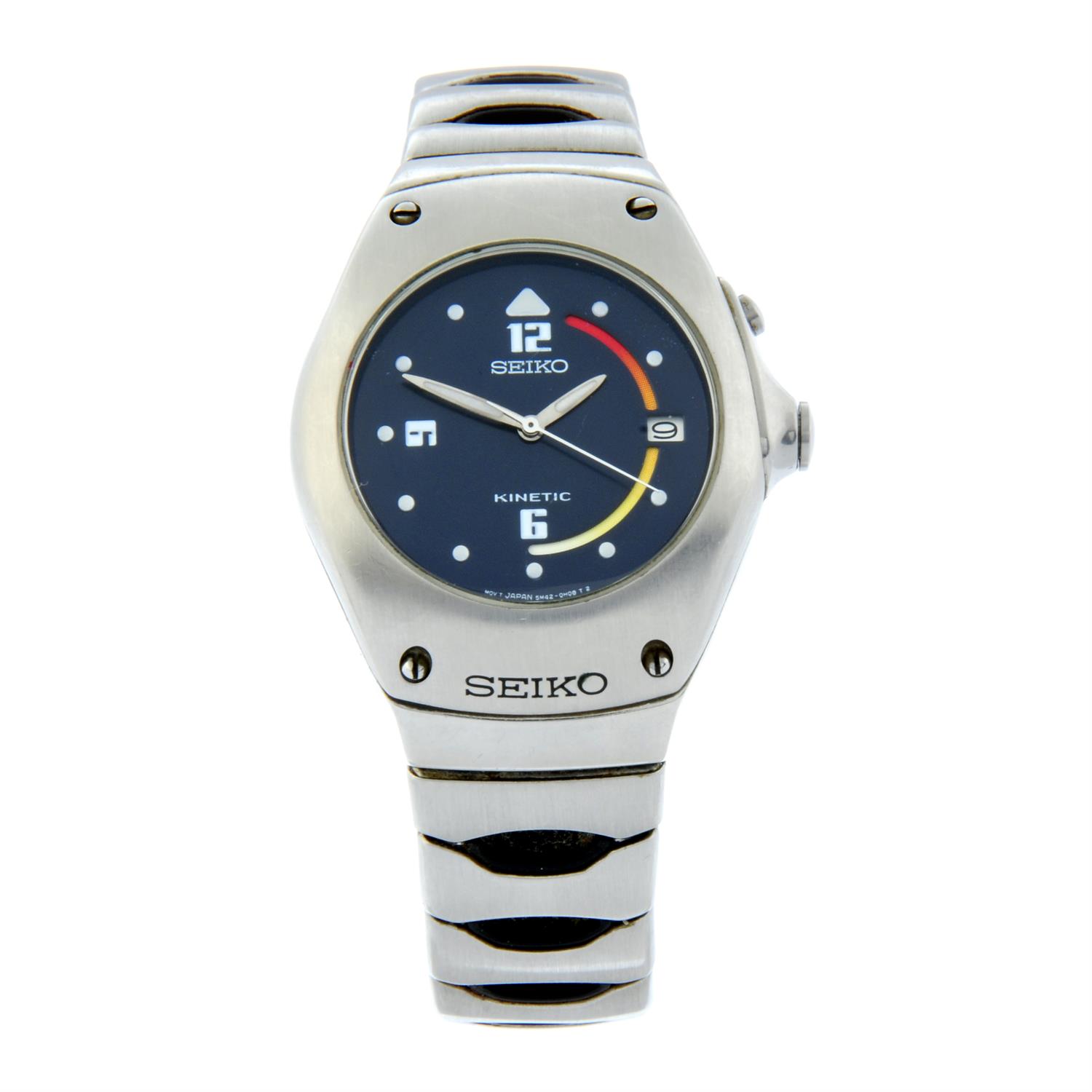 Seiko - a Kinetic watch, 37mm.