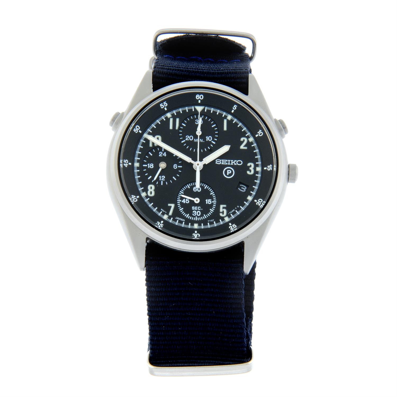 Seiko - a RAF Issue chronograph watch, 38mm.