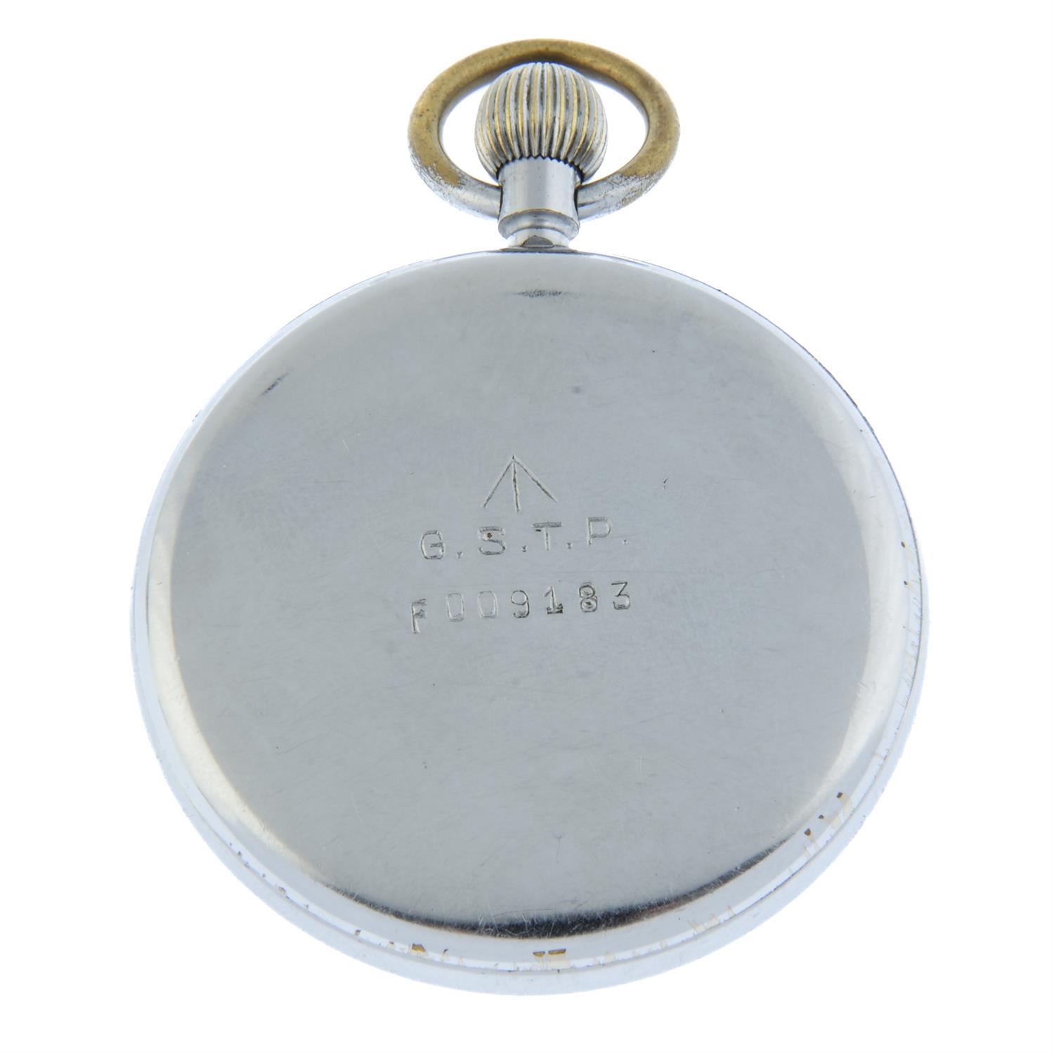 A military issue pocket watch by Jaeger LeCoultre, 51mm. - Image 2 of 2