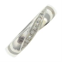 18ct gold diamond band ring