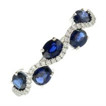 18ct gold sapphire & diamond dress ring