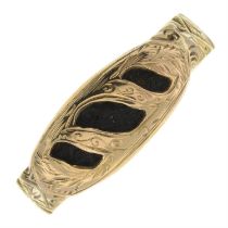 Victorian 18ct gold mourning ring