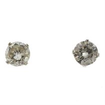 Diamond stud earrings