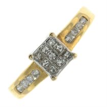 18ct gold diamond cluster ring