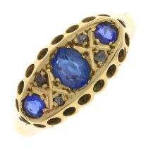 Victorian 18ct gold gem-set ring