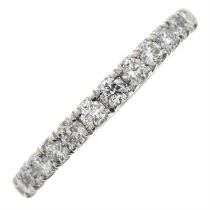 Platinum diamond half eternity ring