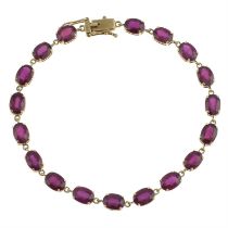 9ct gold ruby bracelet