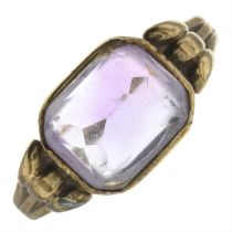 Amethyst single-stone ring