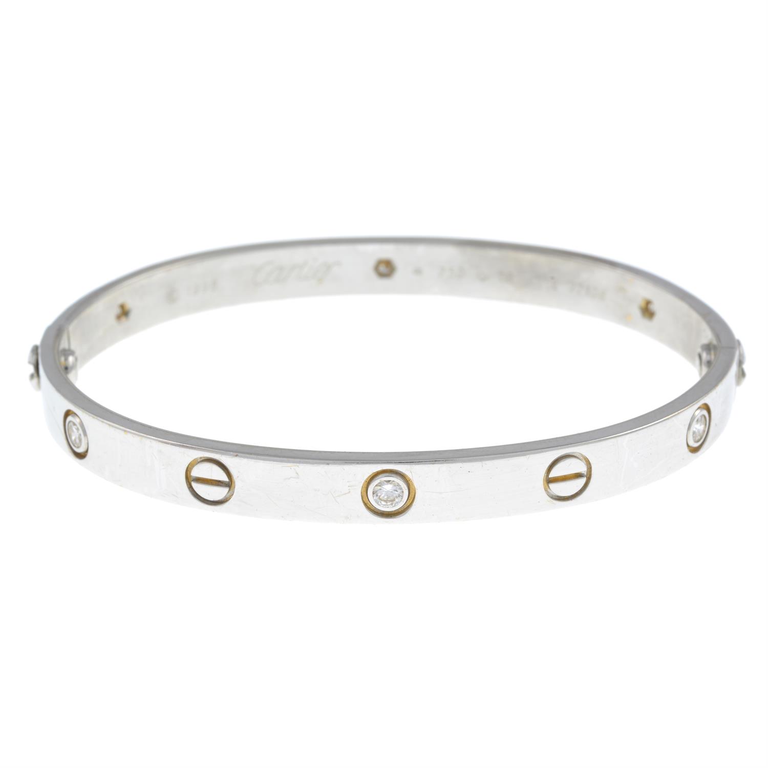 18ct gold diamond 'Love' bangle, by Cartier - Image 2 of 6