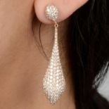 Pavé-set diamond earrings