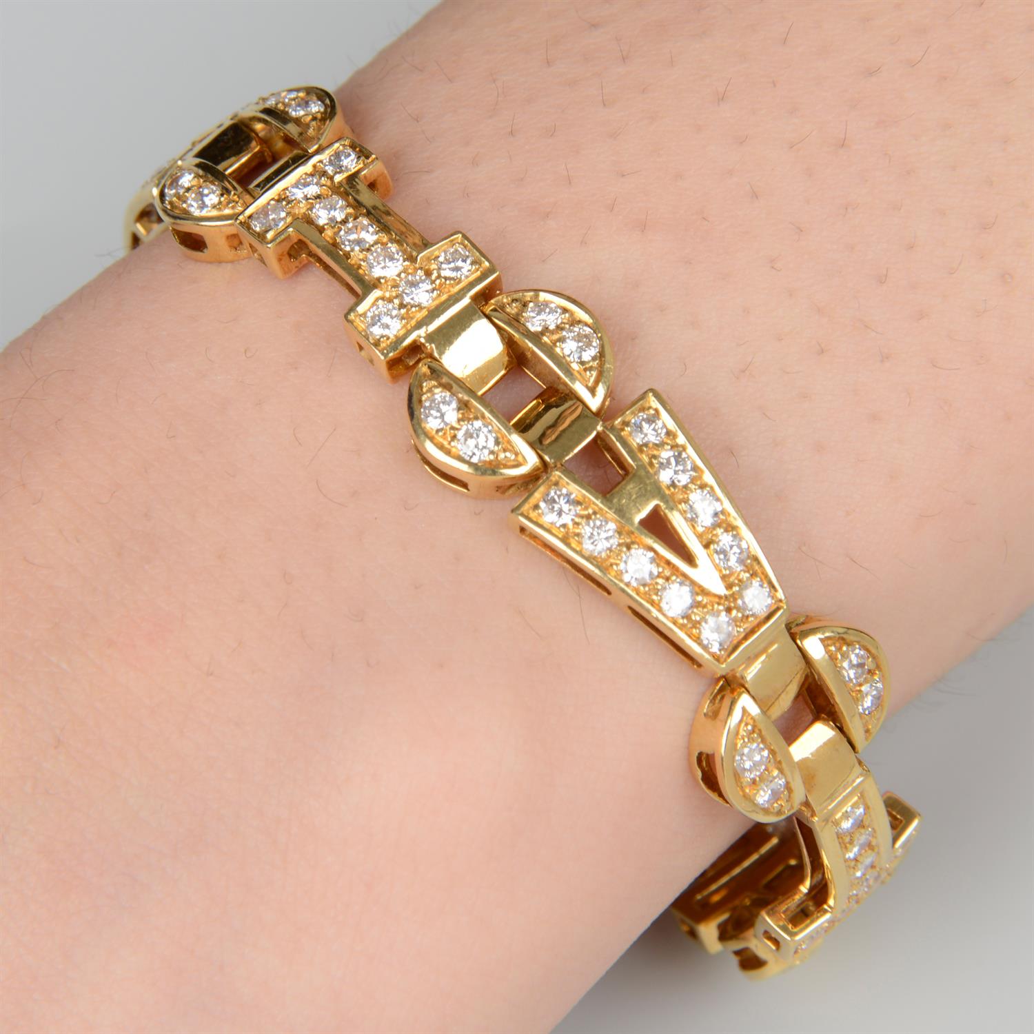 Diamond 'Je T'aime' bracelet