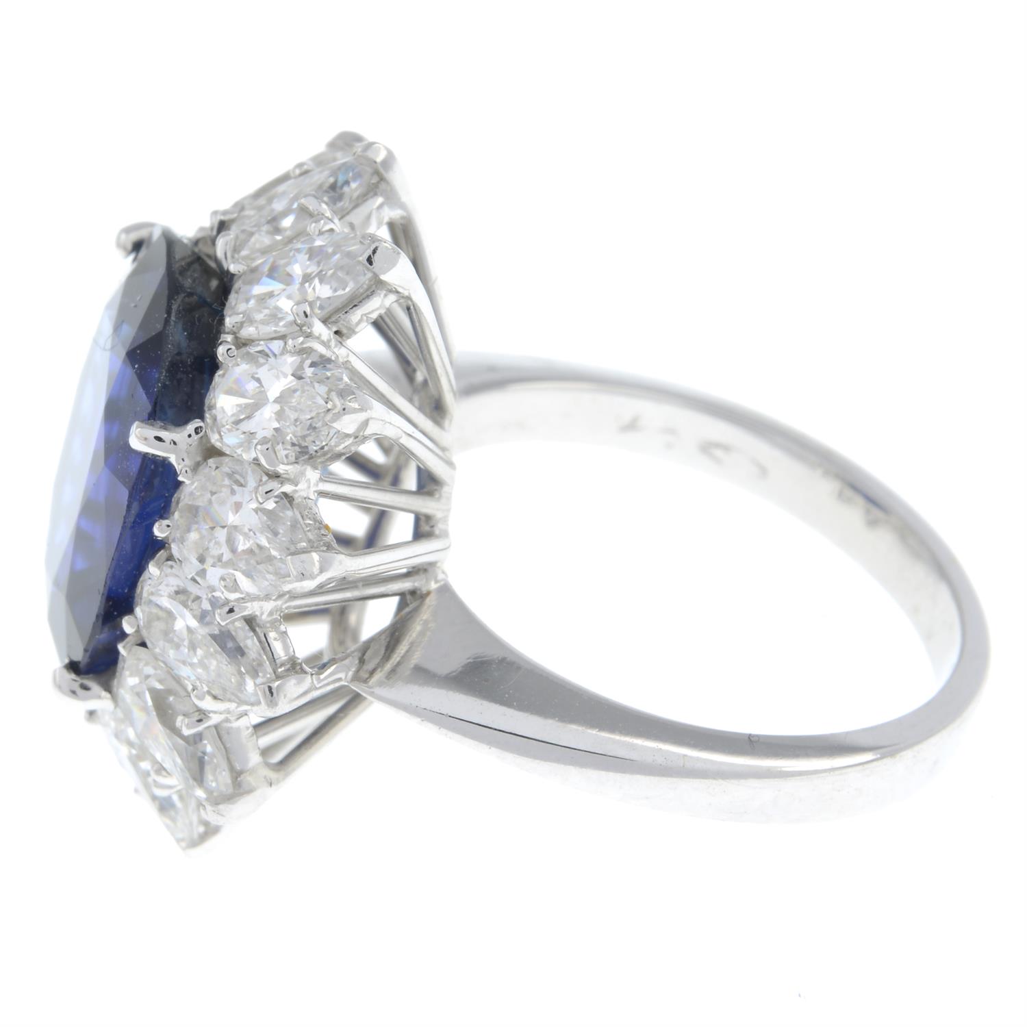 East African sapphire and Diamond cluster ring - Bild 4 aus 5