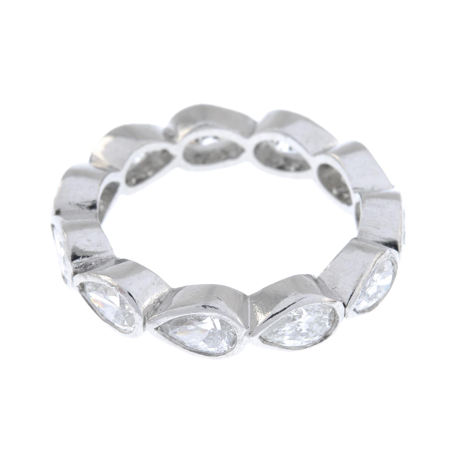 Pear-shape diamond full eternity ring - Image 5 of 7