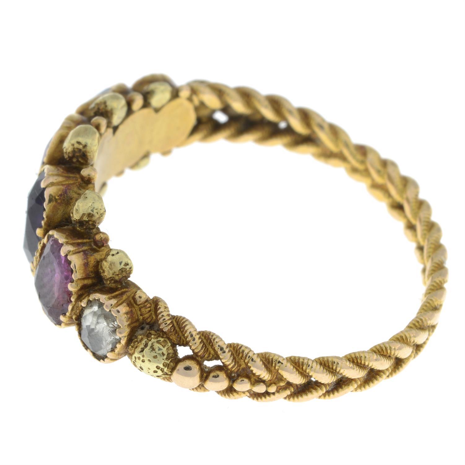 19th century gold 'Regard' acrostic ring - Image 4 of 4