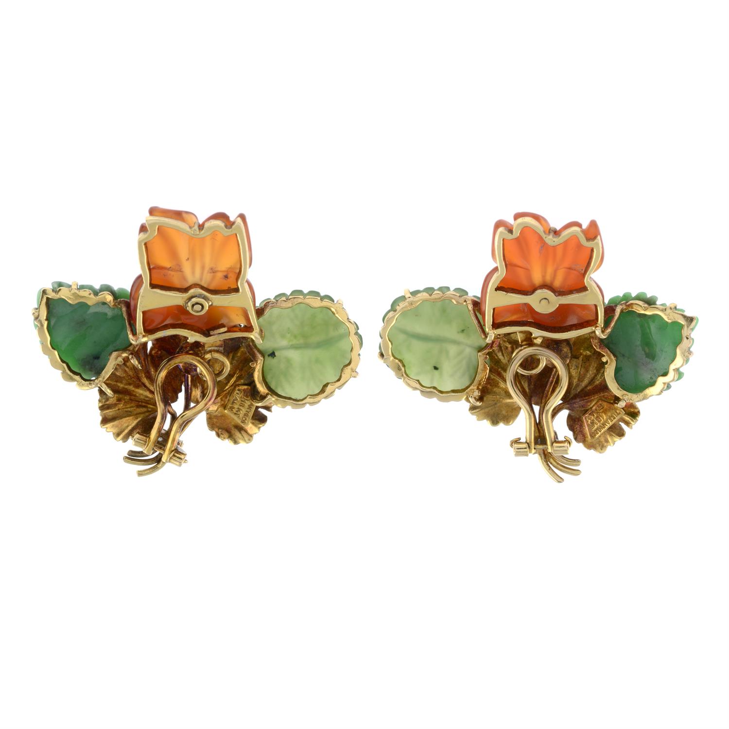 18ct gold diamond and gem earrings, by Tiffany & Co. - Image 3 of 3