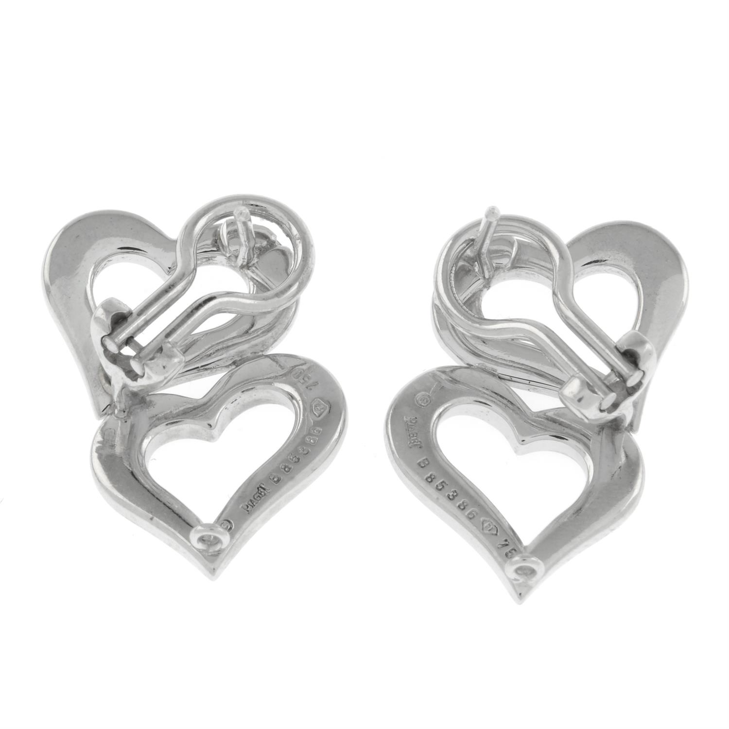 Diamond heart earrings, by Piaget - Image 3 of 3