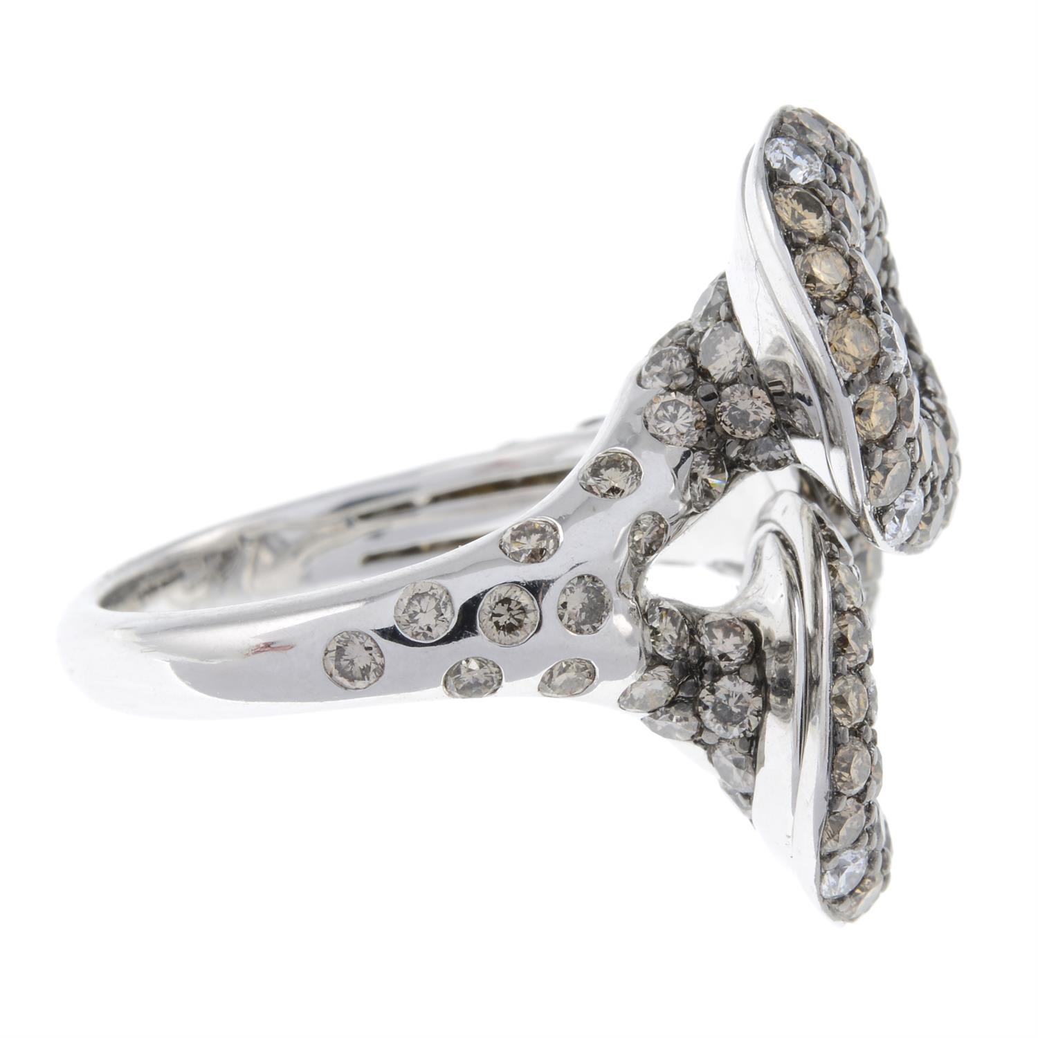 'brown' diamond and diamond dress ring - Image 6 of 8