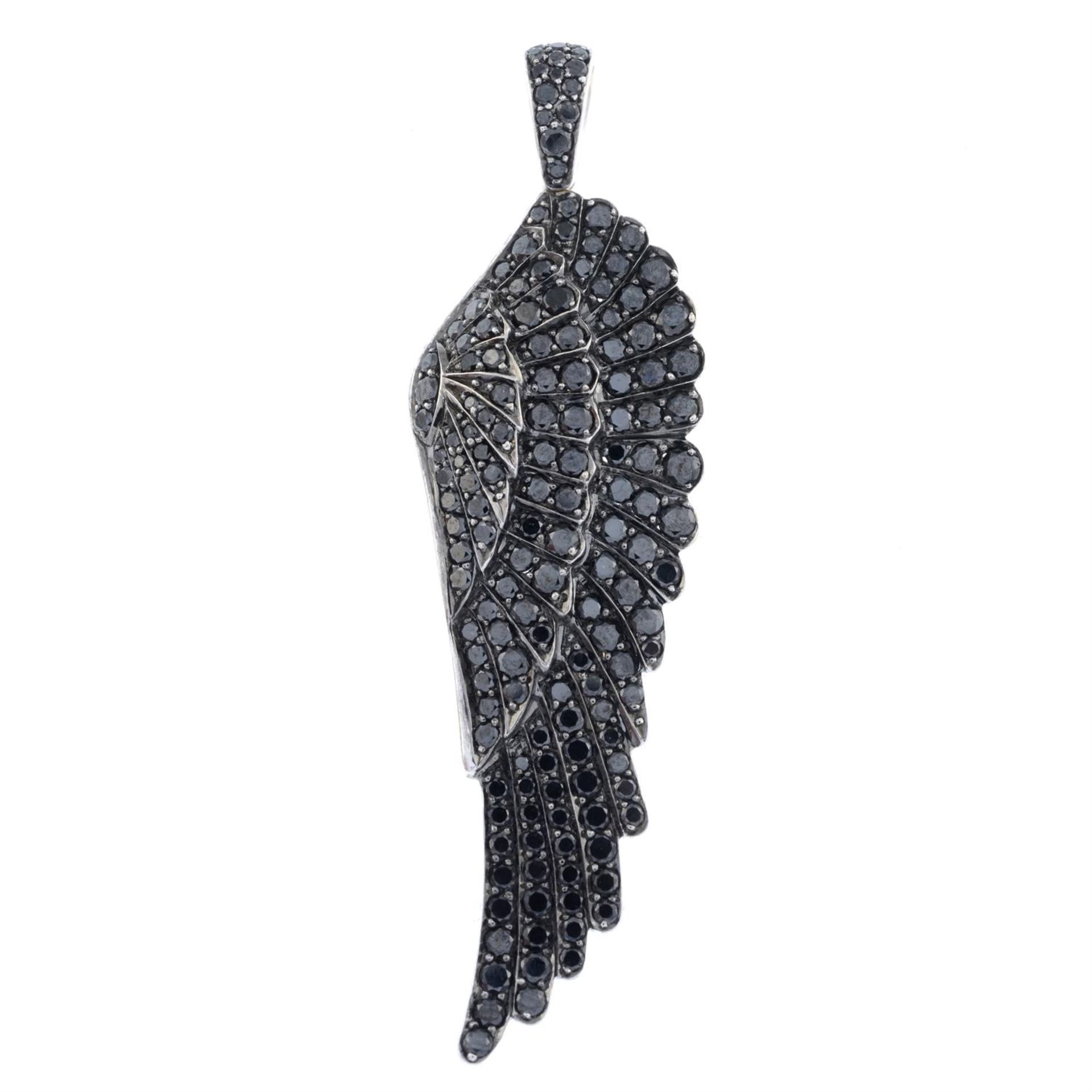 'black' diamond 'Classic Wings' pendant by Garrard - Image 2 of 4