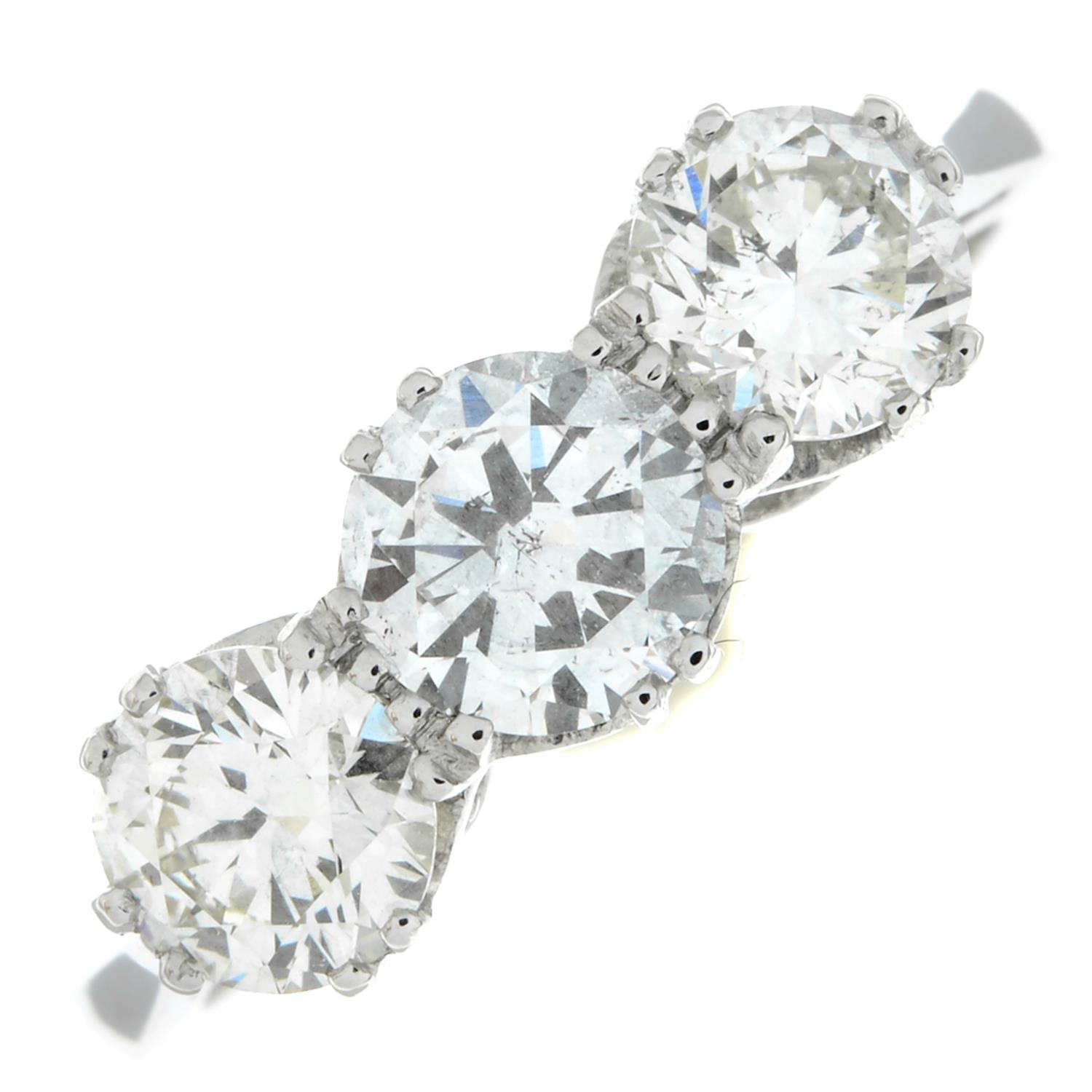 Diamond three-stone ring - Bild 2 aus 5