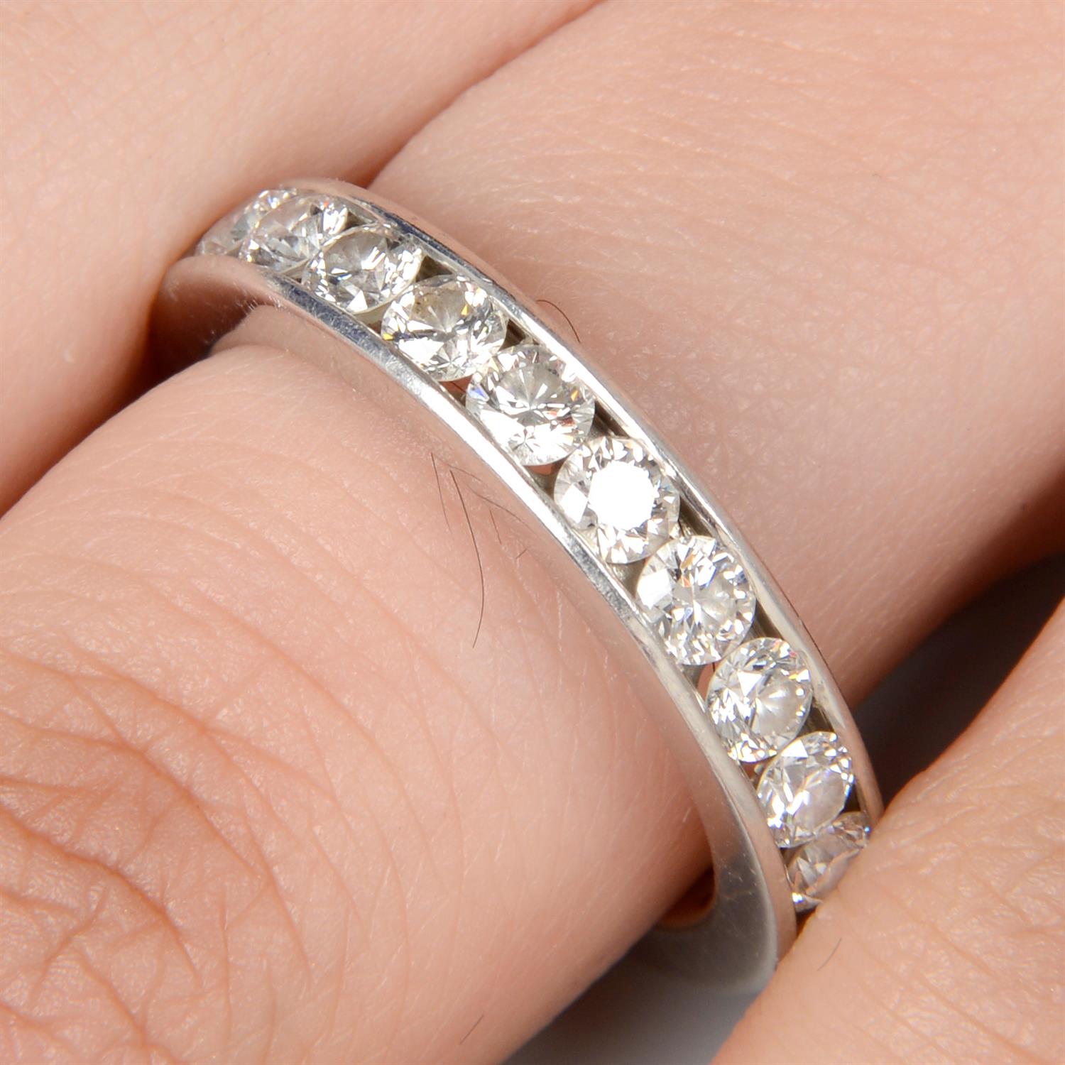 Platinum diamond full eternity ring, by De Beers