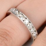 Platinum diamond full eternity ring, by De Beers