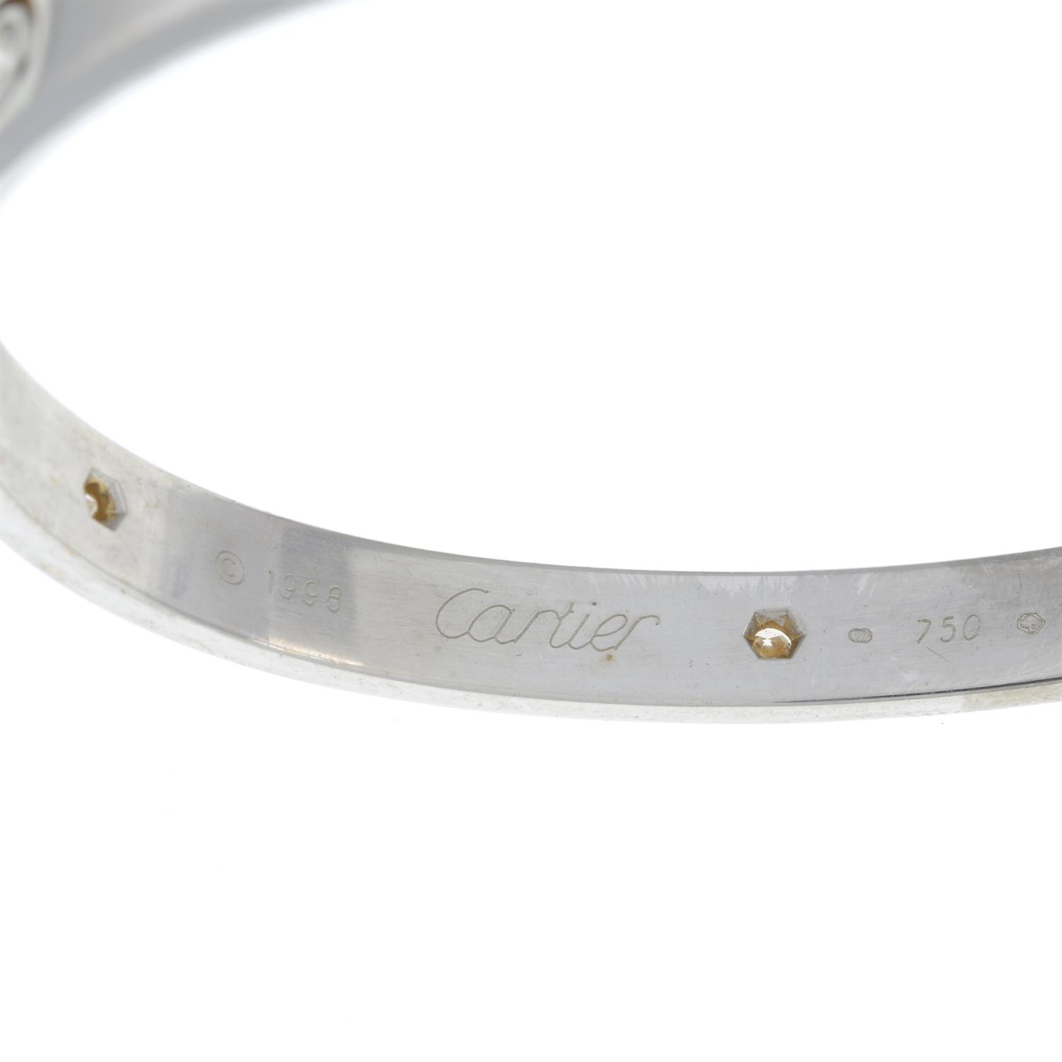 18ct gold diamond 'Love' bangle, by Cartier - Image 4 of 6