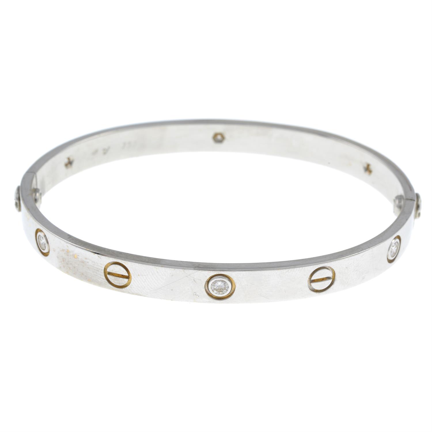 18ct gold diamond 'Love' bangle, by Cartier - Image 3 of 6