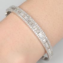 18ct gold vari-shape diamond bangle