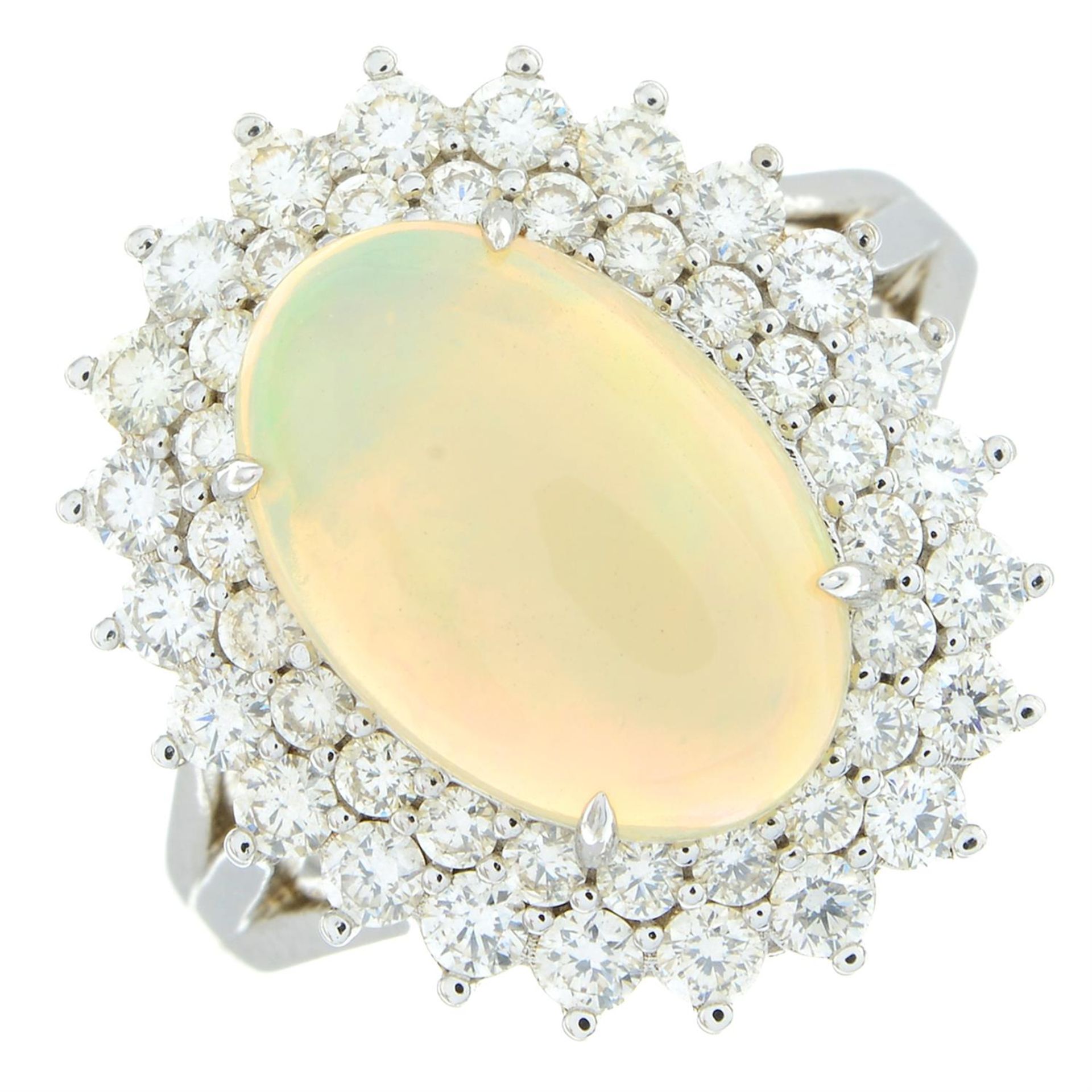 Opal and diamond ring - Image 2 of 5