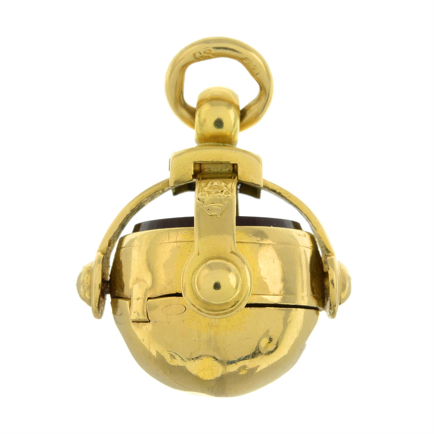 Victorian gold, agate compass, locket and seal fob - Bild 2 aus 6