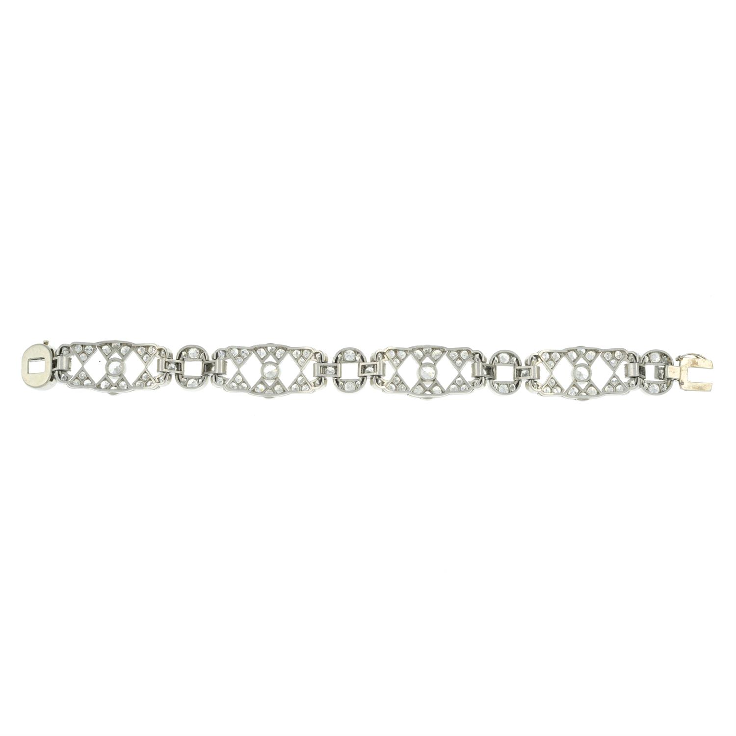 Art Deco platinum diamond bracelet - Image 4 of 4