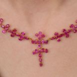 Pink sapphire necklace