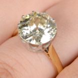 18ct gold old-cut diamond single-stone ring
