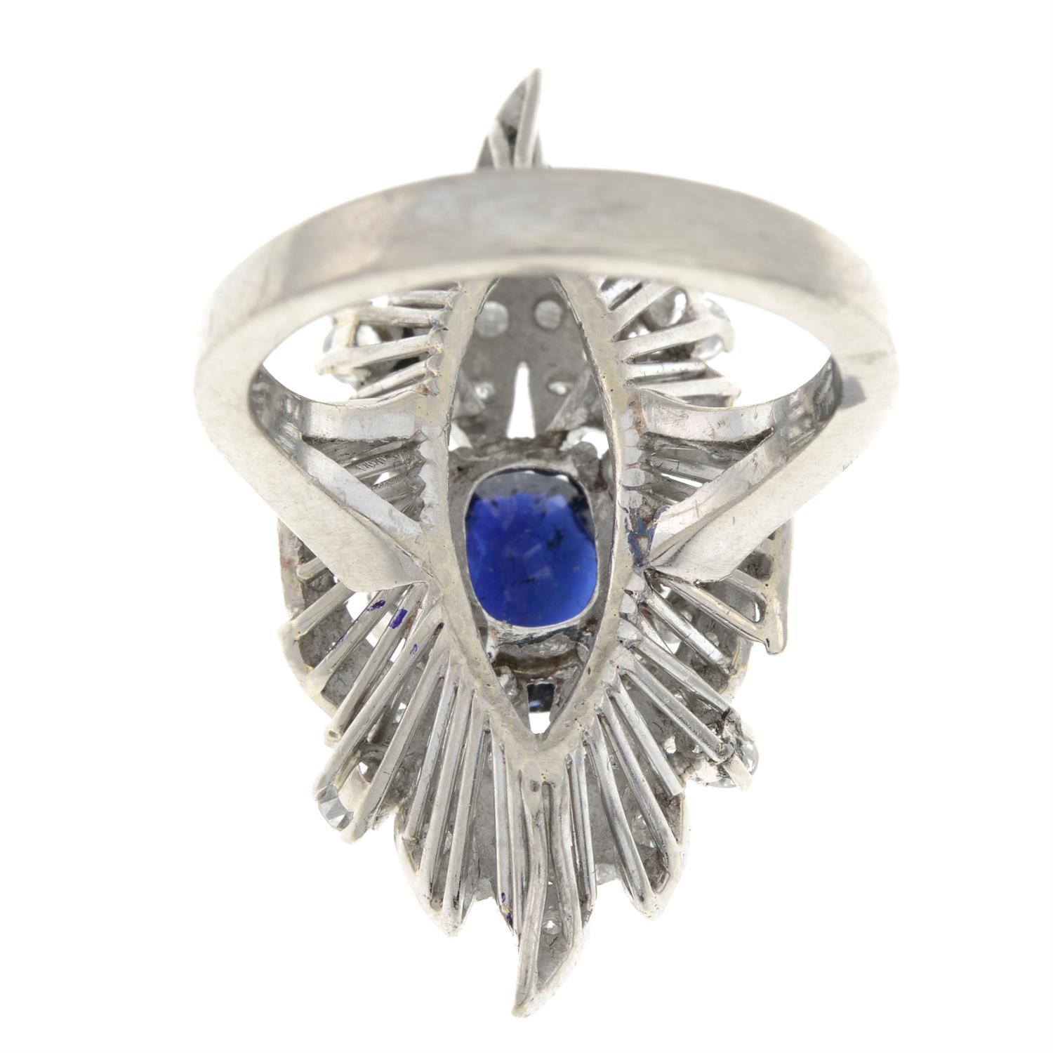 Mid 20th century sapphire and diamond ring - Image 3 of 5
