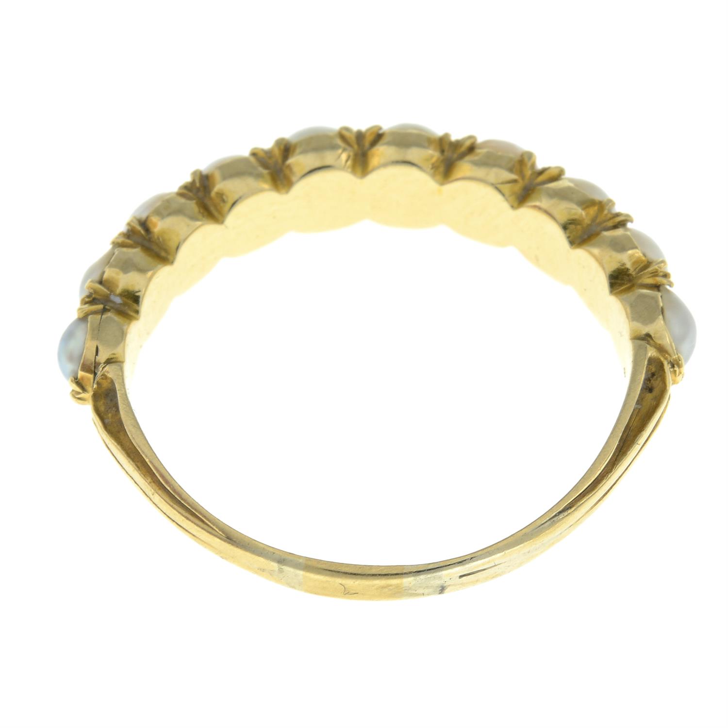 19th century gold split pearl half eternity ring - Image 3 of 6