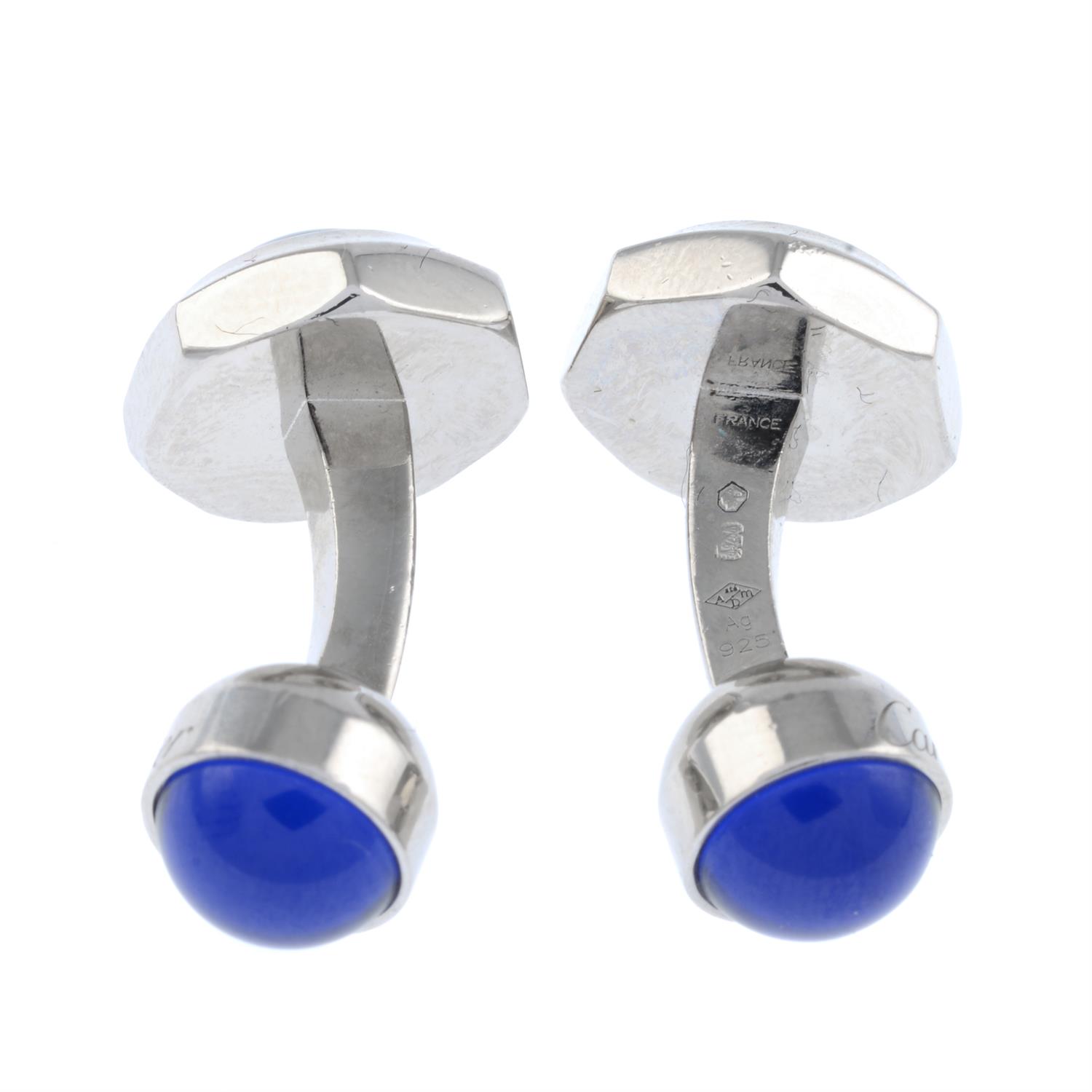 Silver 'Santos de Cartier', cufflinks, by Cartier - Image 3 of 3