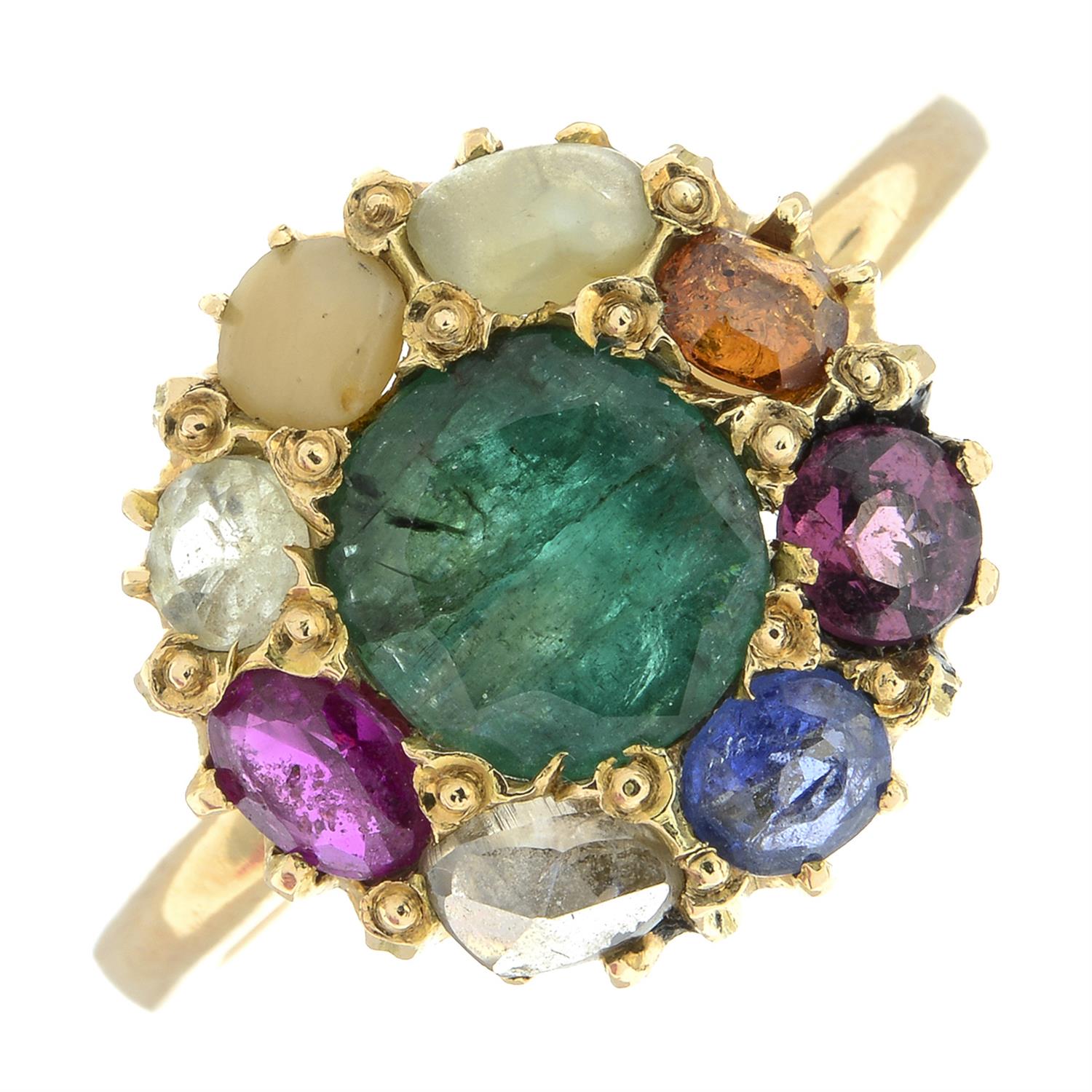 19th century gold navaratna ring - Image 2 of 5