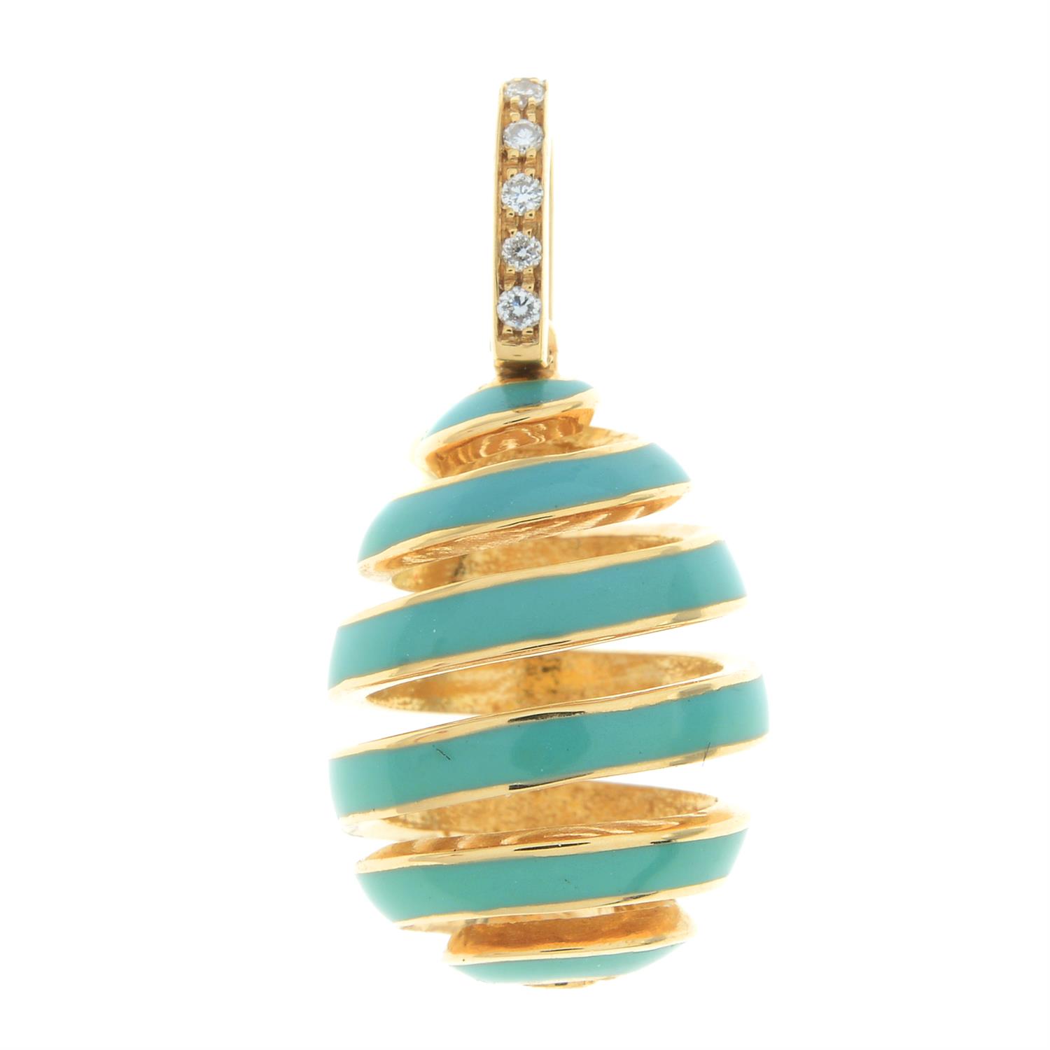 18ct gold 'Essence' egg charm, by Fabergé - Image 3 of 5