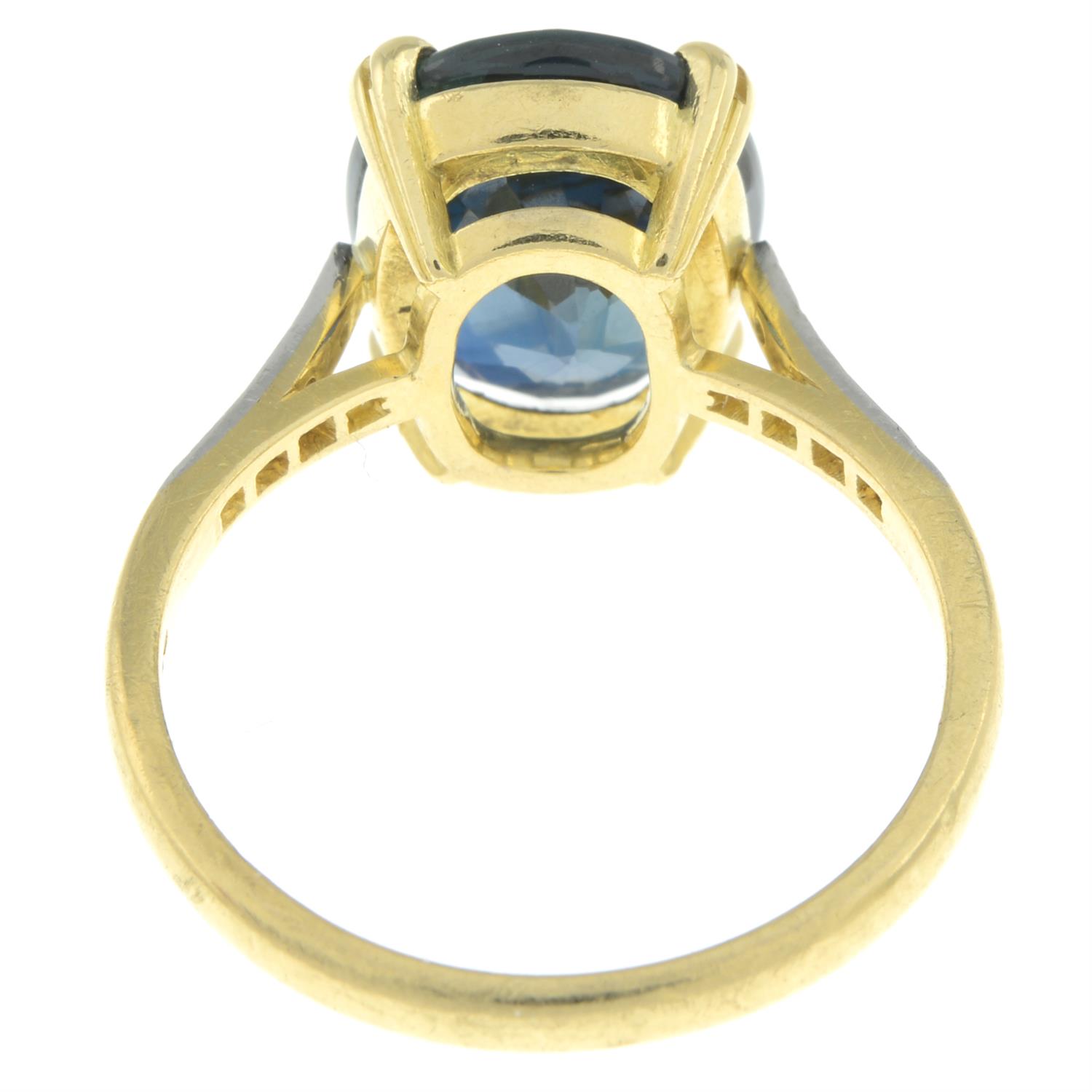 18ct gold Madagascan sapphire and diamond ring - Bild 3 aus 5