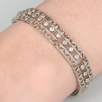 Early 20th century platinum diamond bracelet