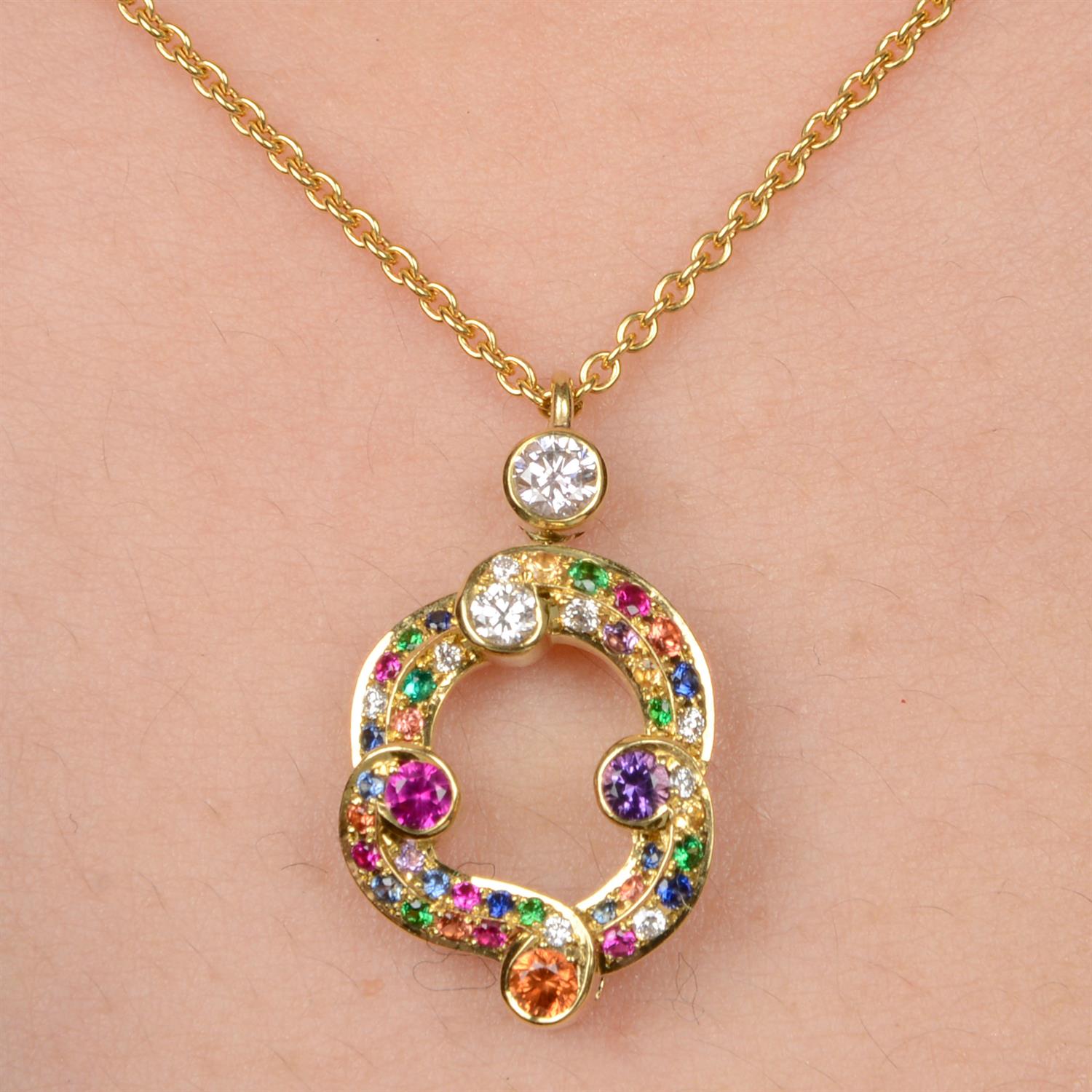 18ct gold gem 'Rococo' necklace, by Fabergé - Image 6 of 6