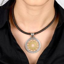 'Tondo' pendant, with collar, by Bulgari