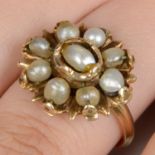 17th century gold seed pearl ring