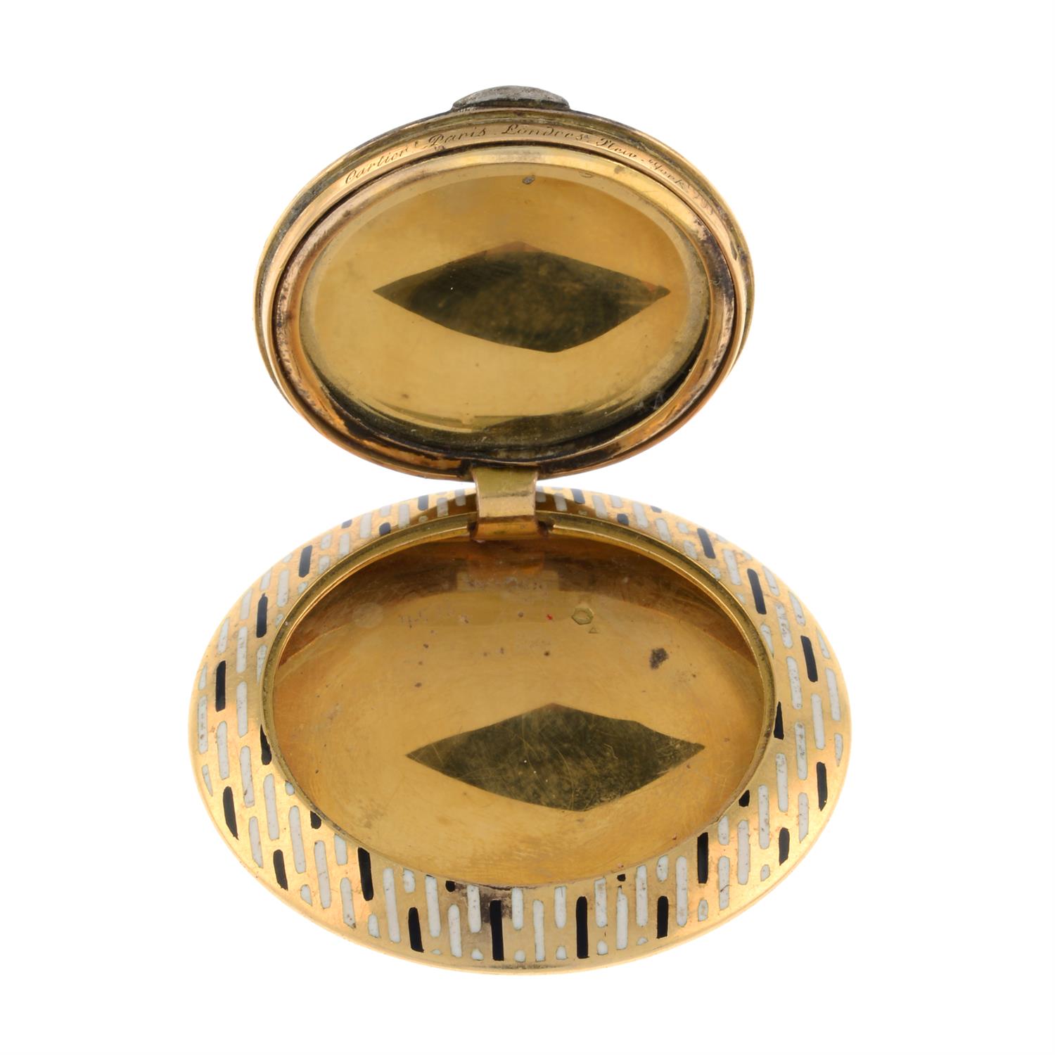 Mid 20th century gold enamel compact,. by Cartier - Image 3 of 4