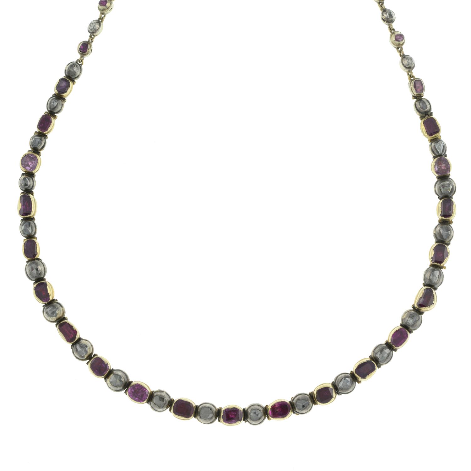 Ruby, pink sapphire and diamond necklace - Image 3 of 7