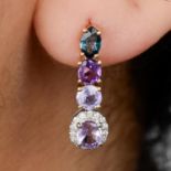 Sapphire and diamond earrings