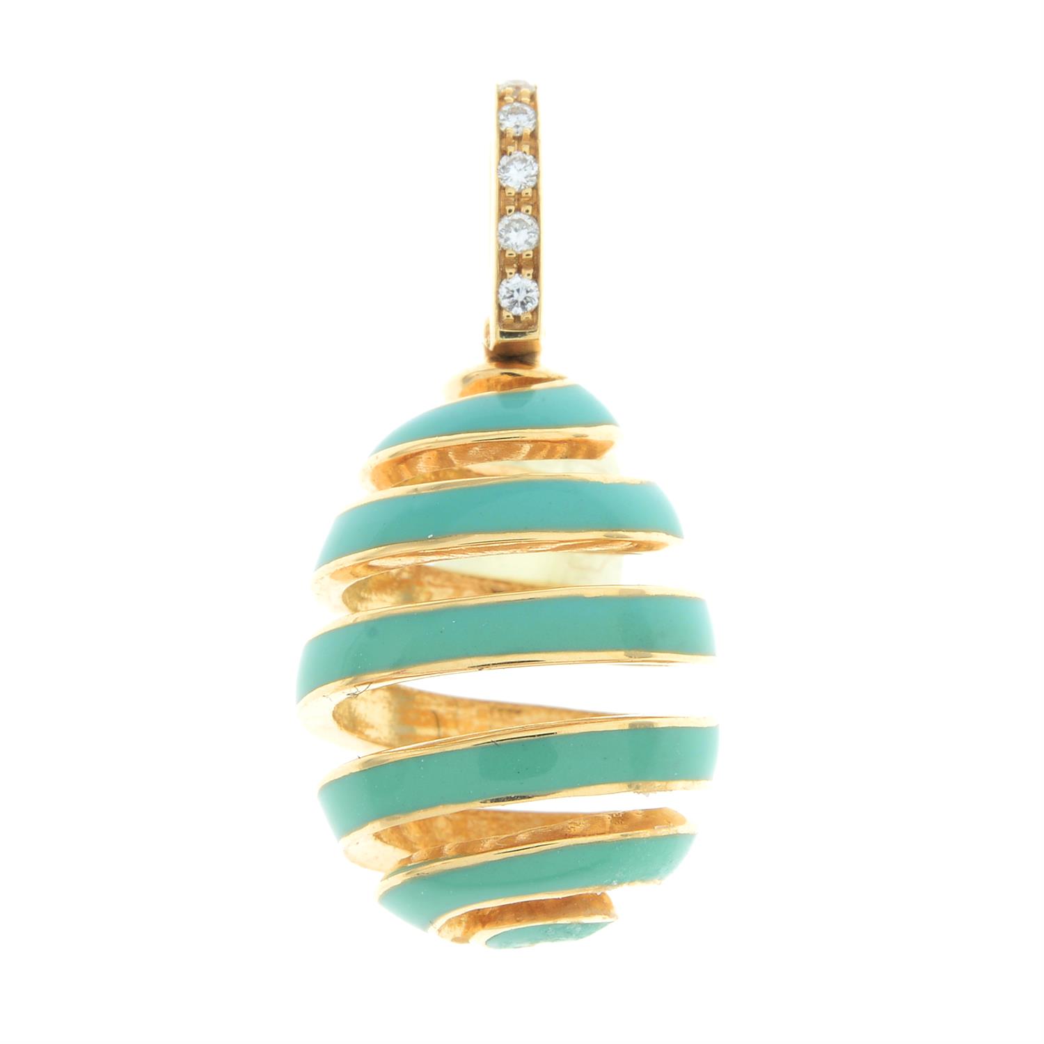 18ct gold 'Essence' egg charm, by Fabergé - Image 2 of 5