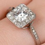 Early 20th century platinum diamond ring