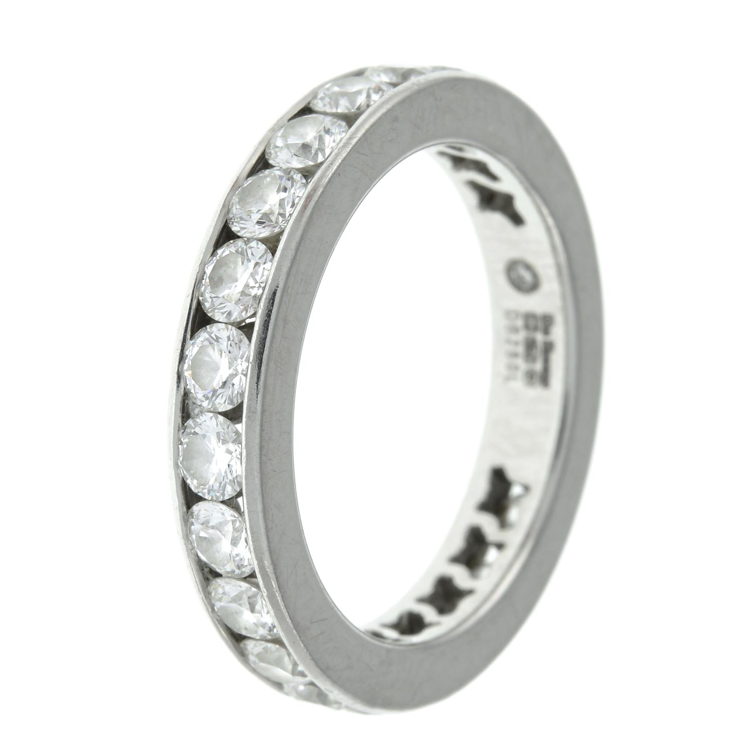 Platinum diamond full eternity ring, by De Beers - Bild 4 aus 5