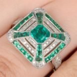 Emerald and diamond ring, by JoAq